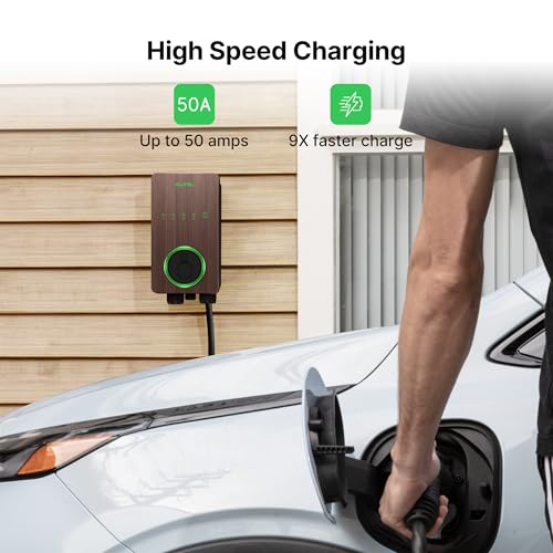 Autel Maxicharger Electric Vehicle (EV) Charger,240V Indoor/Outdoor Car Charging Station with Level 2, Wood Grain - Image 2