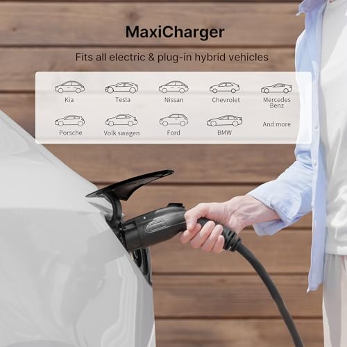Autel Maxicharger Electric Vehicle (EV) Charger,240V Indoor/Outdoor Car Charging Station with Level 2, Wood Grain - Image 5