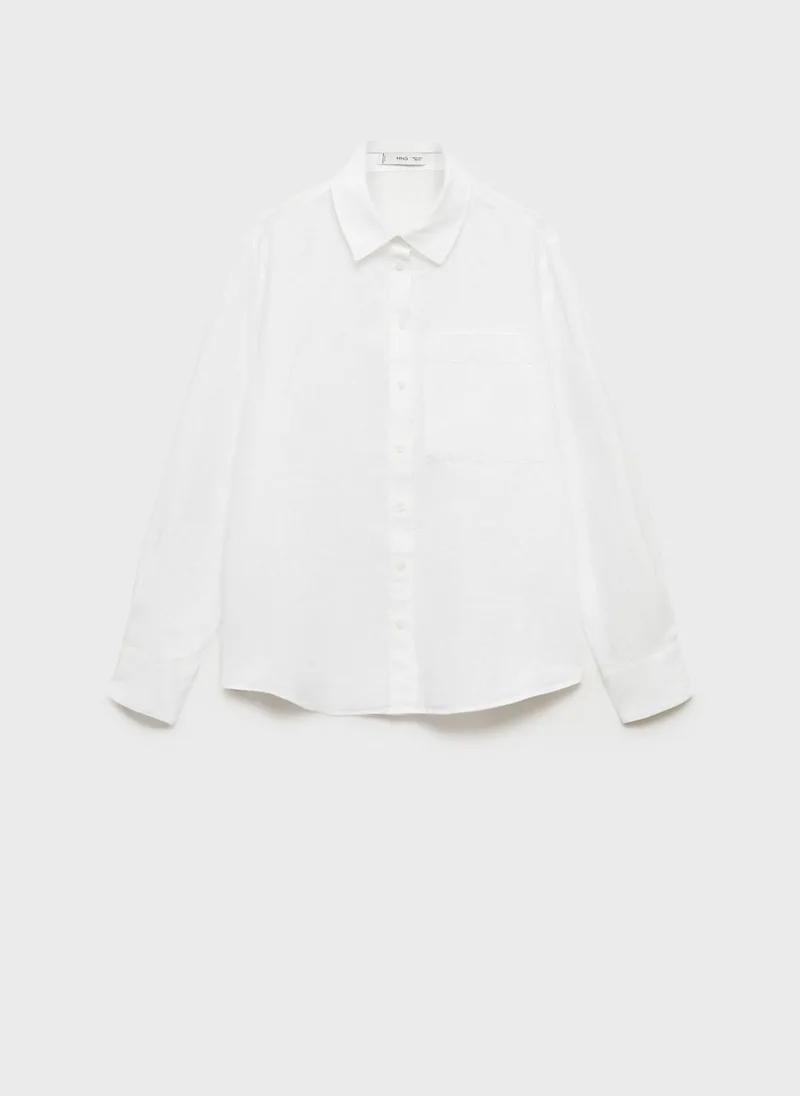 مانجو Pocket Linen Shirt