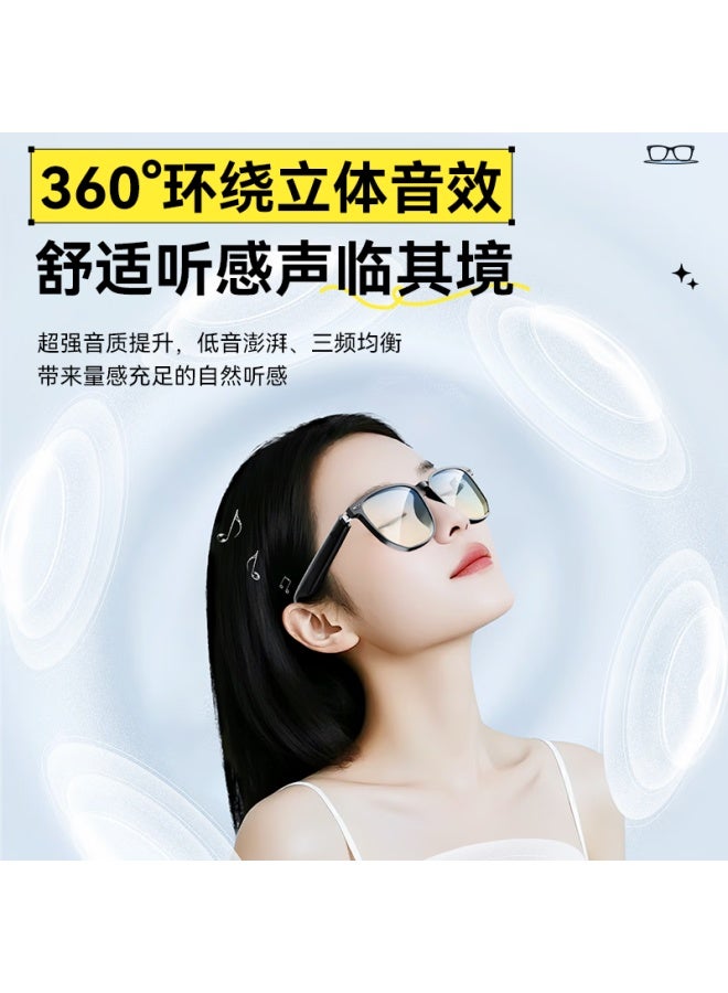 Witgoer Smart Gl Bluetooth Ai Audio Headphones Two-in Non-bone Conduction Photography-friendly Anti-blue Light Music Listening Compatible With Xiaomi Huawei