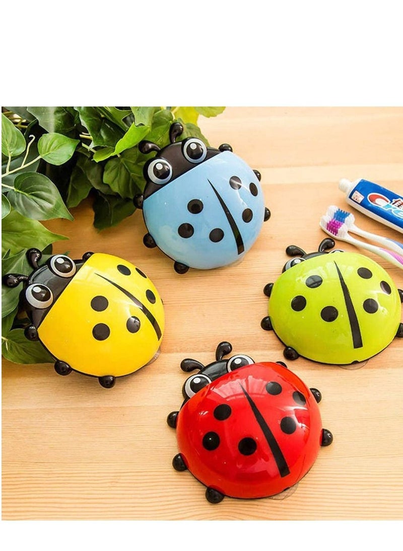 Toothbrush Stand Wall Suction Cup, Cute Cartoon Mount Holder Container Mighty Toothpaste Razor Bathroom Organizer Storage Mounted Small Toiletry Items Yellow - Image 3