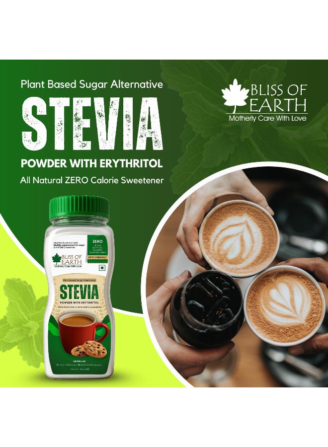 BLISS OF EARTH Stevia Sweetener Sugarfree Diet Sugar 200gm - Image 2