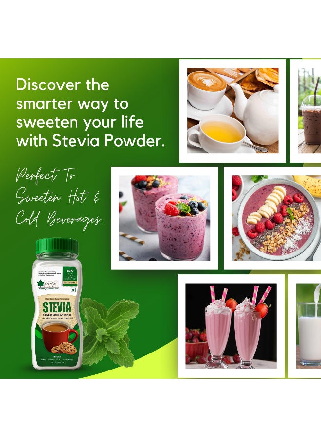 BLISS OF EARTH Stevia Sweetener Sugarfree Diet Sugar 200gm - Image 4