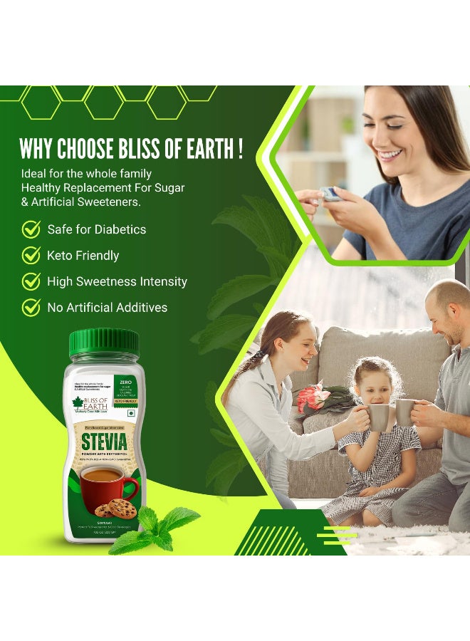 BLISS OF EARTH Stevia Sweetener Sugarfree Diet Sugar 200gm - Image 5