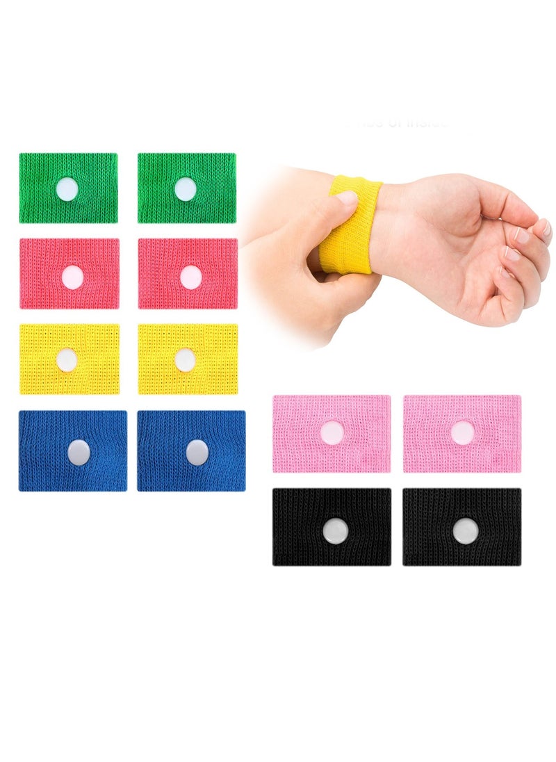 Generic - Motion Sickness Bands for Adult Kids, Nausea Relief Acupressure Wristband Bracelets for Pregnancy Morning Sea Car Travel Sickness, Multicolor 6 Pairs - Image 1