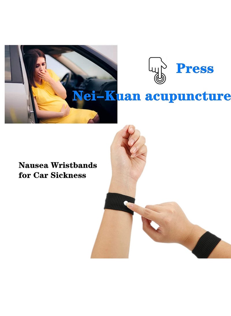 Generic - Motion Sickness Bands for Adult Kids, Nausea Relief Acupressure Wristband Bracelets for Pregnancy Morning Sea Car Travel Sickness, Multicolor 6 Pairs - Image 1