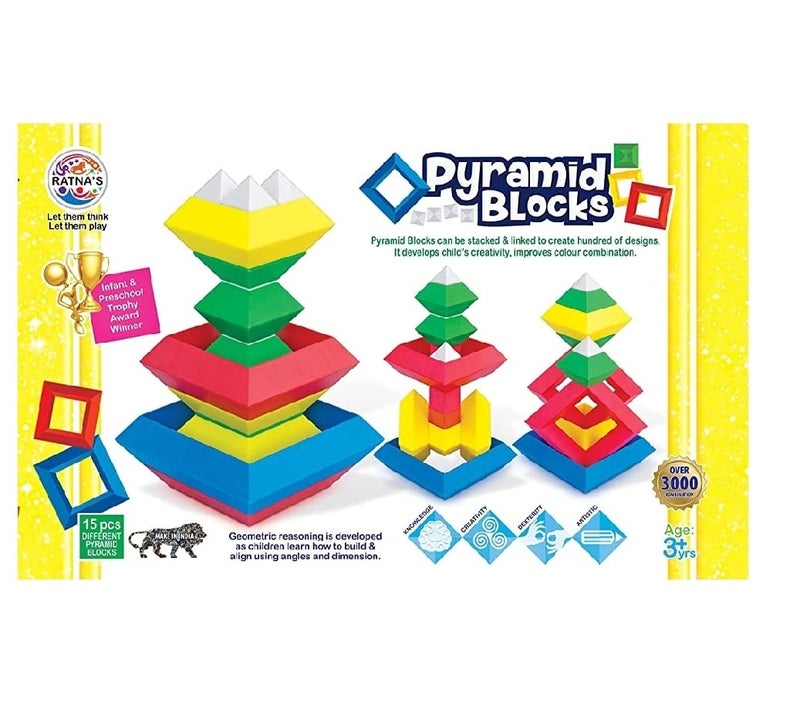 Ratna's Pyramid Blocks for Kids. Help Your Child Develop Imagination and Cognitive Skills. - Image 5