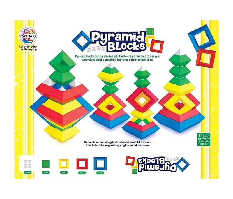 Ratna's Pyramid Blocks for Kids. Help Your Child Develop Imagination and Cognitive Skills. - Image 4