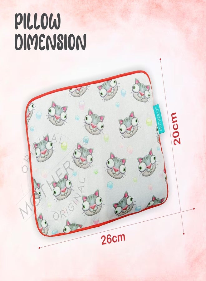 موذرلي وسادة ماذرلي ماسترد للأطفال من عمر 0 إلى 6 أشهر | حشوة قابلة للتعديل | وسادة راي سيدز لتشكيل رأس الأطفال حديثي الولادة للوقاية من متلازمة الرأس المسطح - قطة - Image 5