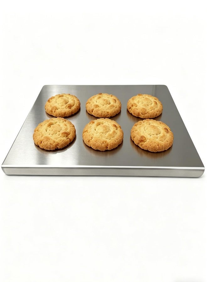 YSSDBBB L-Shaped 304 Stainless Steel Cutting Board with Lip for Kitchen 15.7×11.8×0.06" Metal Chopping Board Double-Sided Use for Suitable for Meat Fruits Vegetables Bread (1Pack) - Image 4