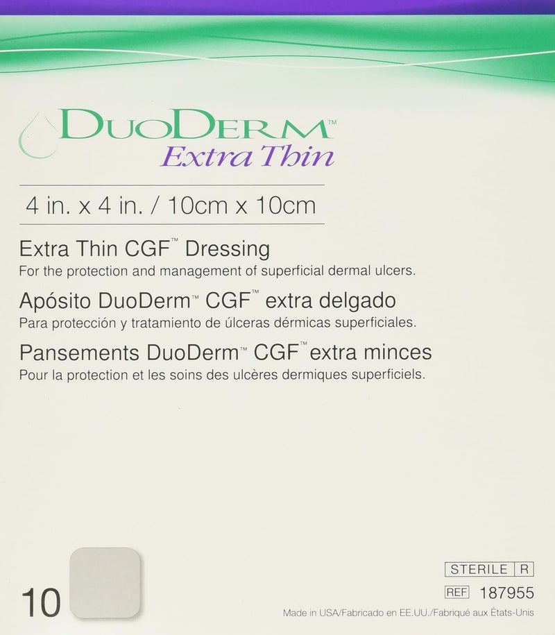 Duoderm Hydrocolloid Dressing 187955 4 X 4 Box of 10 Sand