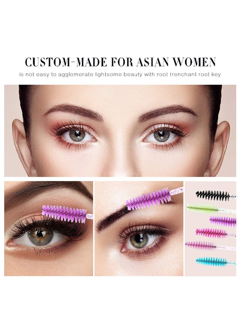 SANIYE 300 PCS Disposable Mascara Brushes Crystal Eyelash Brushes Mascara Wands Applicator Eyelash Extensions Makeup Tools Eyebrow Brush (Crystal multicolor)  - Image 5