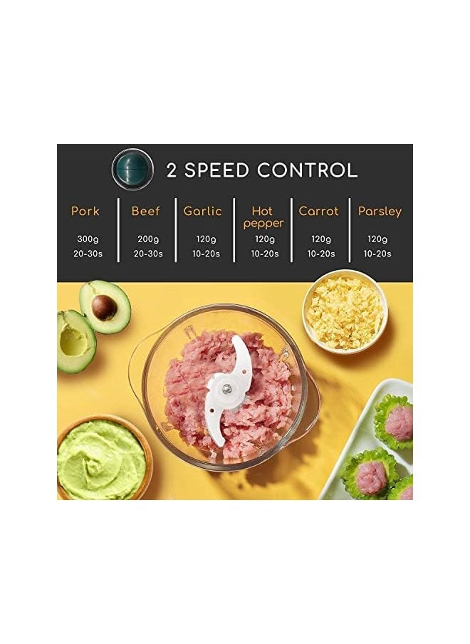 IAF مطحنة لحم كهربائية قابس المملكة المتحدة 3 لتر 300 واط وقطاعة ثوم كهربائية صغيرة (250 مل) USB - Image 3