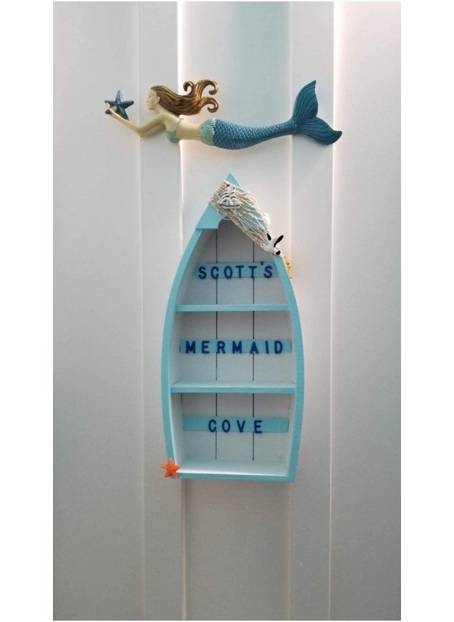 Generic - Waroom Home Waroom Wooden House Lighthouse Decor 25.5 Cm H Nautical Themed Rooms Lighthouse Home Decoration With Sea Bird And Anchor White Lighthouse Boat Shelf - Image 1