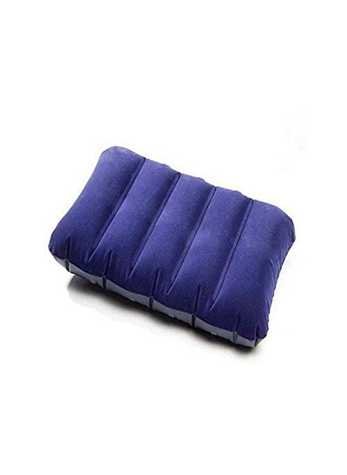 SGMSC SGMSC Velvet Soft Air Inflatable Navy Blue Travel Pillow for Family Pack of 1  - Image 1