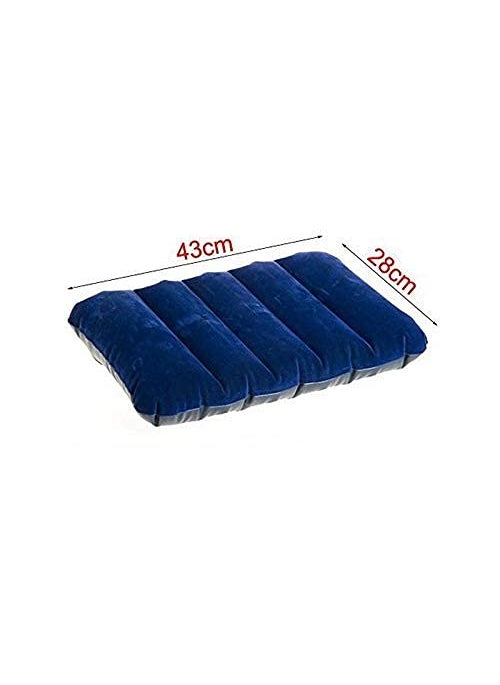 SGMSC SGMSC Velvet Soft Air Inflatable Navy Blue Travel Pillow for Family Pack of 1  - Image 2
