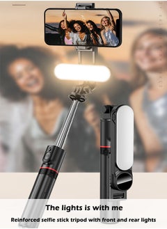 Generic 44.88 Inches Selfie Stick Tripod for phone, All-in-1 Phone Tripod Stand with Rechargeable Bluetooth Remote,Removable fill light,Compatible with iPhone and Android Smartphones,Lightweight Tripod for for Selfies/Live/Video Recording/Travel  - Image 2