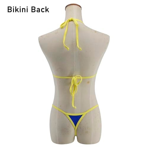 SHERRYLO Mini Micro Bikini Tri Top G String Thong Bottom Women Bathing Suits Beach Swimwear Black - Image 4