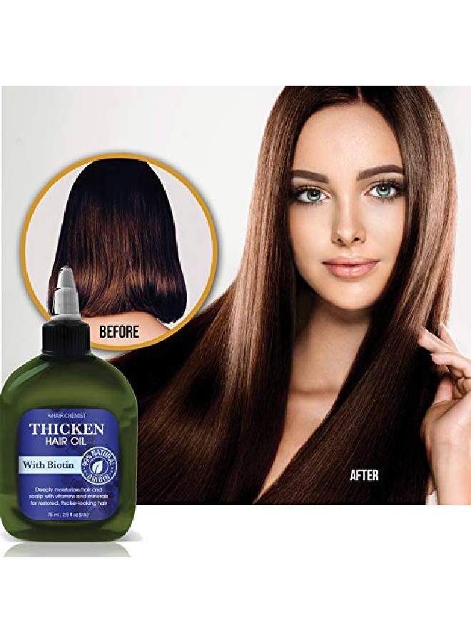 Hair Chemist حلول زيت تكثيف الشعر بالبيوتين 25 أونصة - Image 3