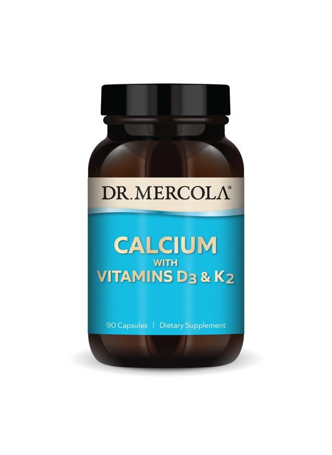 HealthA2Z Calcium with Vitamins D3 & K2, 90 Servings (90 Capsules), Dietary Supplement, Supports Bone and Organ Health, Non GMO  - Image 1