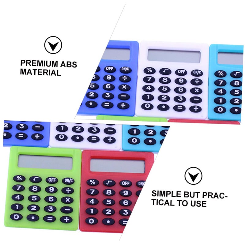 3 Pack Mini Student Calculators Portable For Exams Quick Calculations Random Color - Image 3