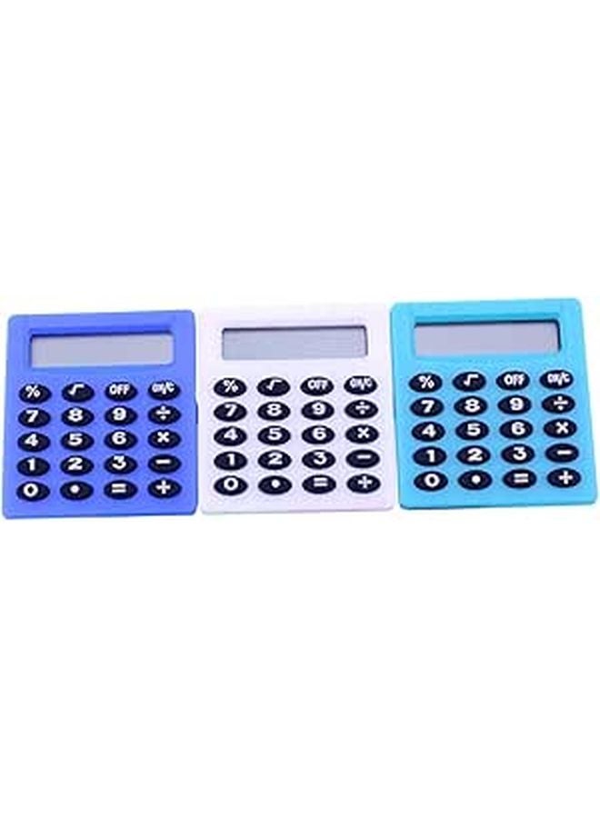3 Pack Mini Student Calculators Portable For Exams Quick Calculations Random Color - Image 1