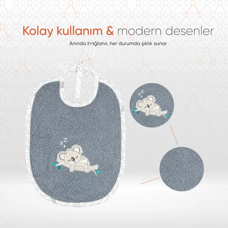 Gezenbebe Hero 3-Piece Newborn Baby Bib Set Koala