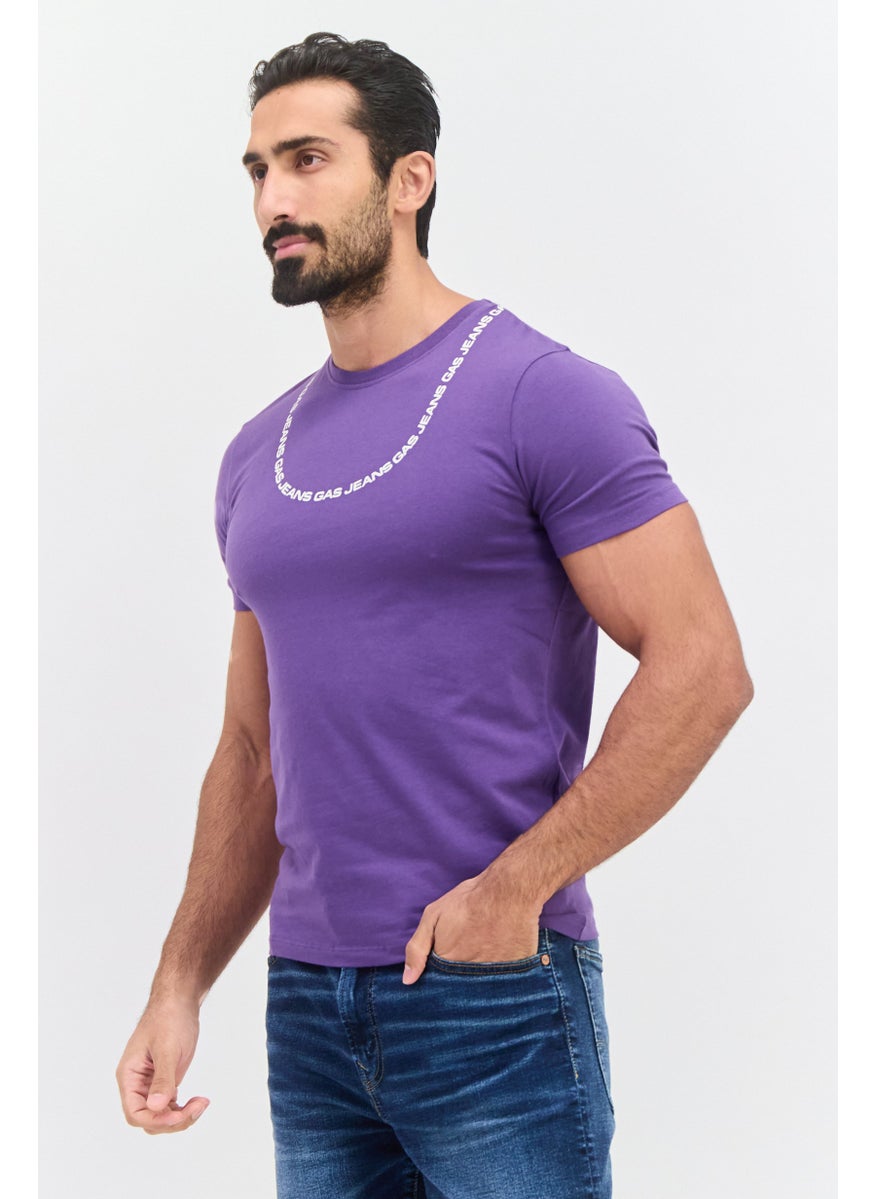 Men Crew Neck Short Sleeves Brand Logo T-Shirt, Purple - pzsku/ZA69F7C5E93C9858781A4Z/45/_/1737900827/01322d60-e6ad-4008-a7f3-24cdcf21a575