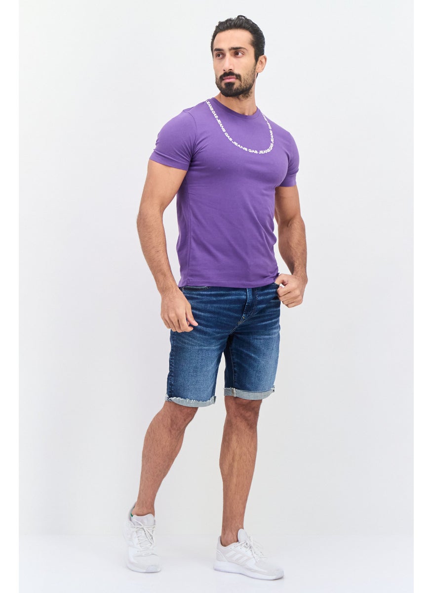 Men Crew Neck Short Sleeves Brand Logo T-Shirt, Purple - pzsku/ZA69F7C5E93C9858781A4Z/45/_/1737900831/89e286ec-bf64-4781-9645-cd551ba0c28a