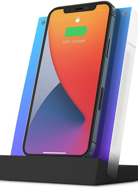 PowerPic mod | Multi-Position Wireless 10W Qi Charger for iPhone/Wireless Charging Smart Phones and AirPods Pro (Black)