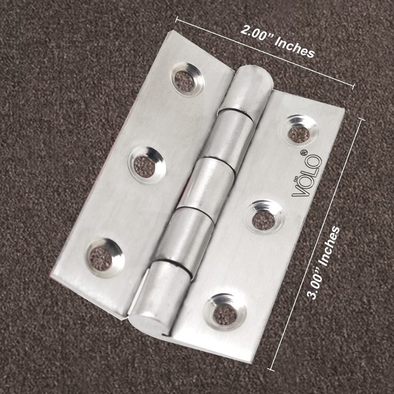 Volo Volo Premium Concealed Door Butt Hinges 3 inch x 12 Gauge25 mm Thickness Slow Motion Butt Hinge Stainless Steel Pack of 18 Pcs  - Image 2