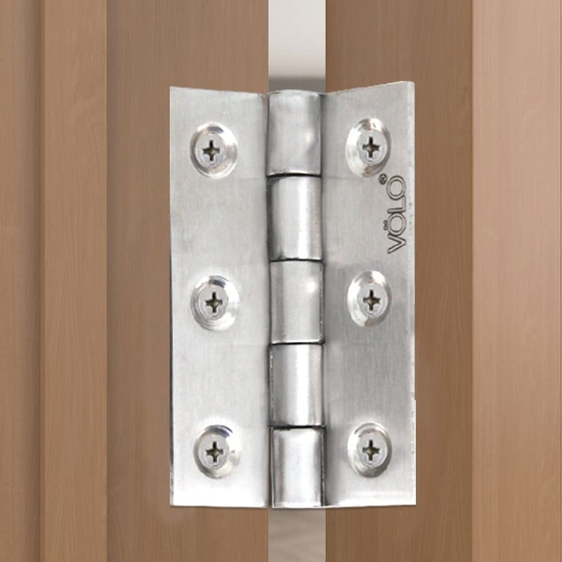 Volo Volo Premium Concealed Door Butt Hinges 3 inch x 12 Gauge25 mm Thickness Slow Motion Butt Hinge Stainless Steel Pack of 18 Pcs  - Image 4