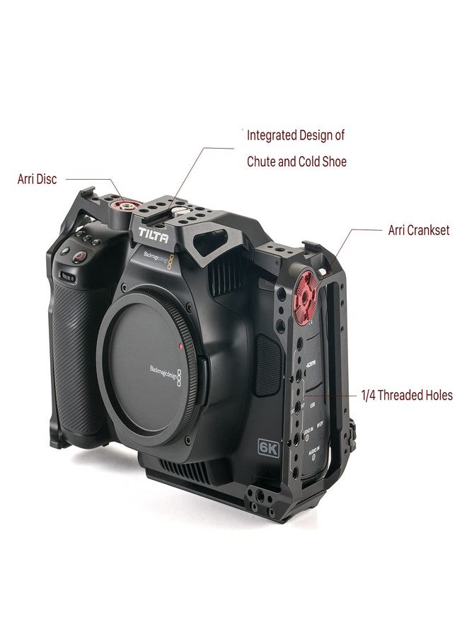 Tilta Camera Cage for BMPCC 6K Pro/G2 | Protective Gear | Mount Accessories | Compatible with Blackmagic Design Pocket Cinema Camera 6K Pro (Black, Camera Cage) - Image 2