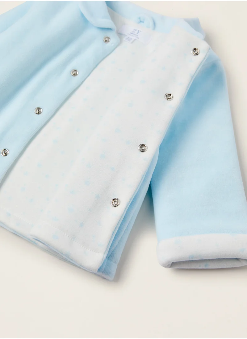 Zippy Velour Jacket with Cotton Lining for Newborn Baby Boys, Blue