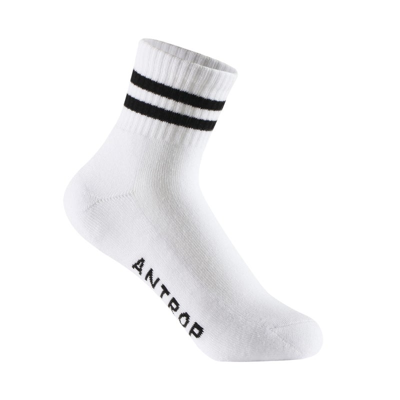 ANT21T Antrop WoMen Quarter Crew Cotton Heel Tab Athletic Running Cushion Socks (US, Numeric, 9, 11, Regular, Regularï¼Œ6 Pairs, Black*2+Gray*2+White*2) - Image 4