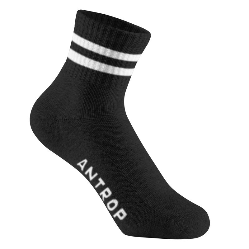 ANT21T Antrop WoMen Quarter Crew Cotton Heel Tab Athletic Running Cushion Socks (US, Numeric, 9, 11, Regular, Regularï¼Œ6 Pairs, Black*2+Gray*2+White*2) - Image 5