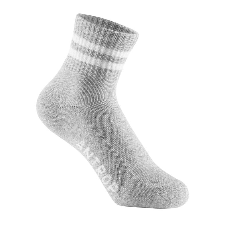 ANT21T Antrop WoMen Quarter Crew Cotton Heel Tab Athletic Running Cushion Socks (US, Numeric, 9, 11, Regular, Regularï¼Œ6 Pairs, Black*2+Gray*2+White*2) - Image 3