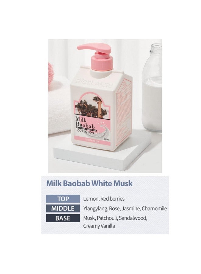 GASHINA STORY Milk Baobab Bangtan Boys JUNGKOOK Scented Body Lotion White Musk 250ml x 2 pack - Image 4