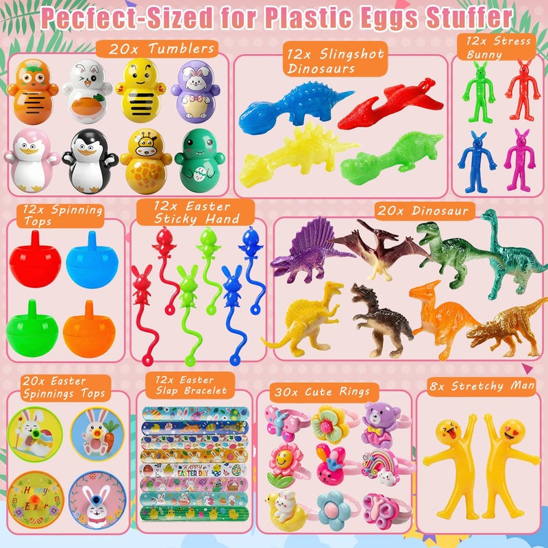SQZUWIT 300 Pcs Easter Egg Fillers Basket Stuffers Essentials, Small Miny Toys Bulk Assortment Gift for Kids Girls Boys Party Favors Classroom Prize Supplies - Image 4