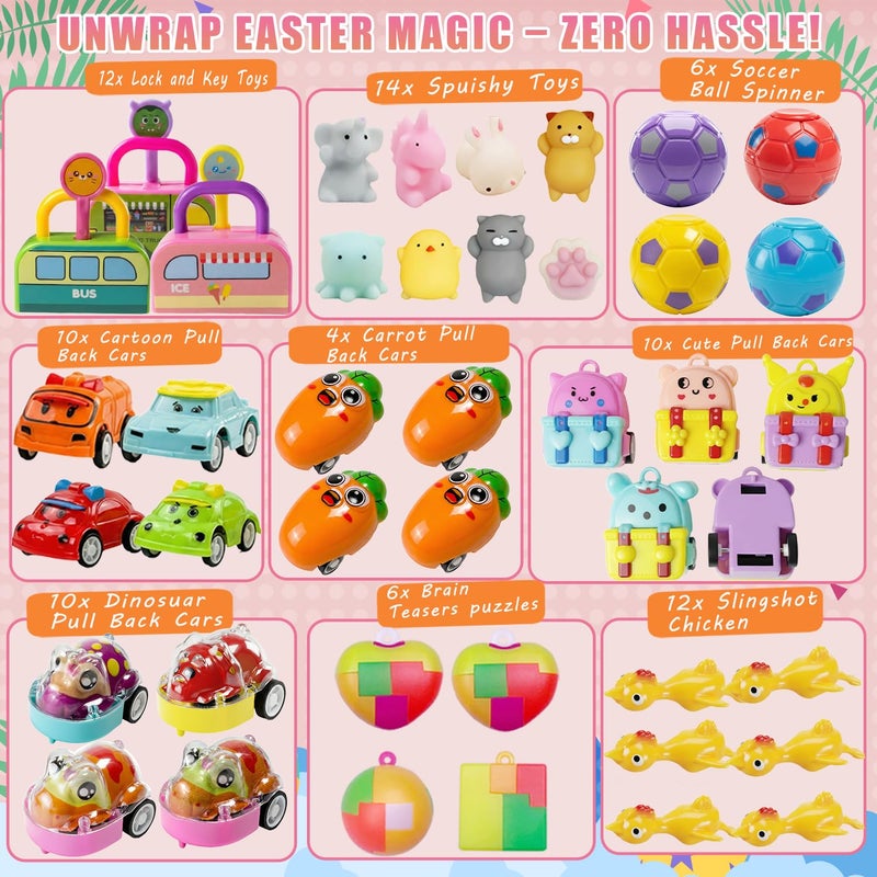SQZUWIT 300 Pcs Easter Egg Fillers Basket Stuffers Essentials, Small Miny Toys Bulk Assortment Gift for Kids Girls Boys Party Favors Classroom Prize Supplies - Image 3