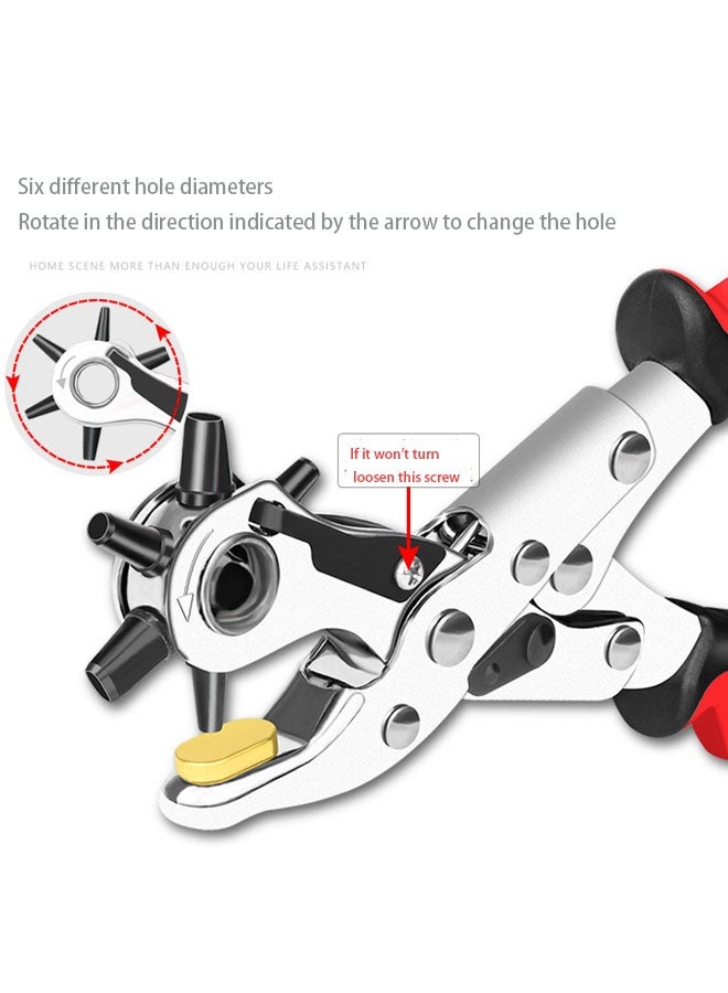 Bukela Belt hole punch plier Leather Punch Tool Belt Punch Tool Belt Hole Puncher Heavy Duty Leather Punching Machine is Suitable for Leather, Leather Belt, Handbag, Watch Strap, etc - Image 2
