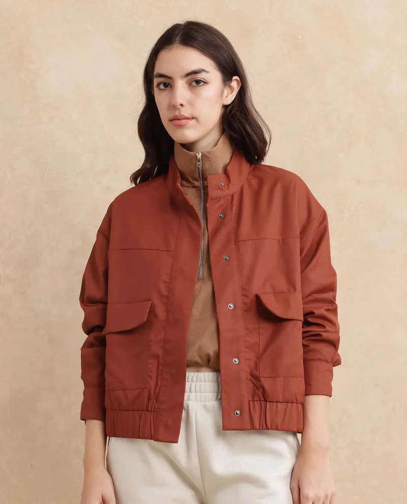 Rareism Rareism Women Rukks Rust Plain Jacket