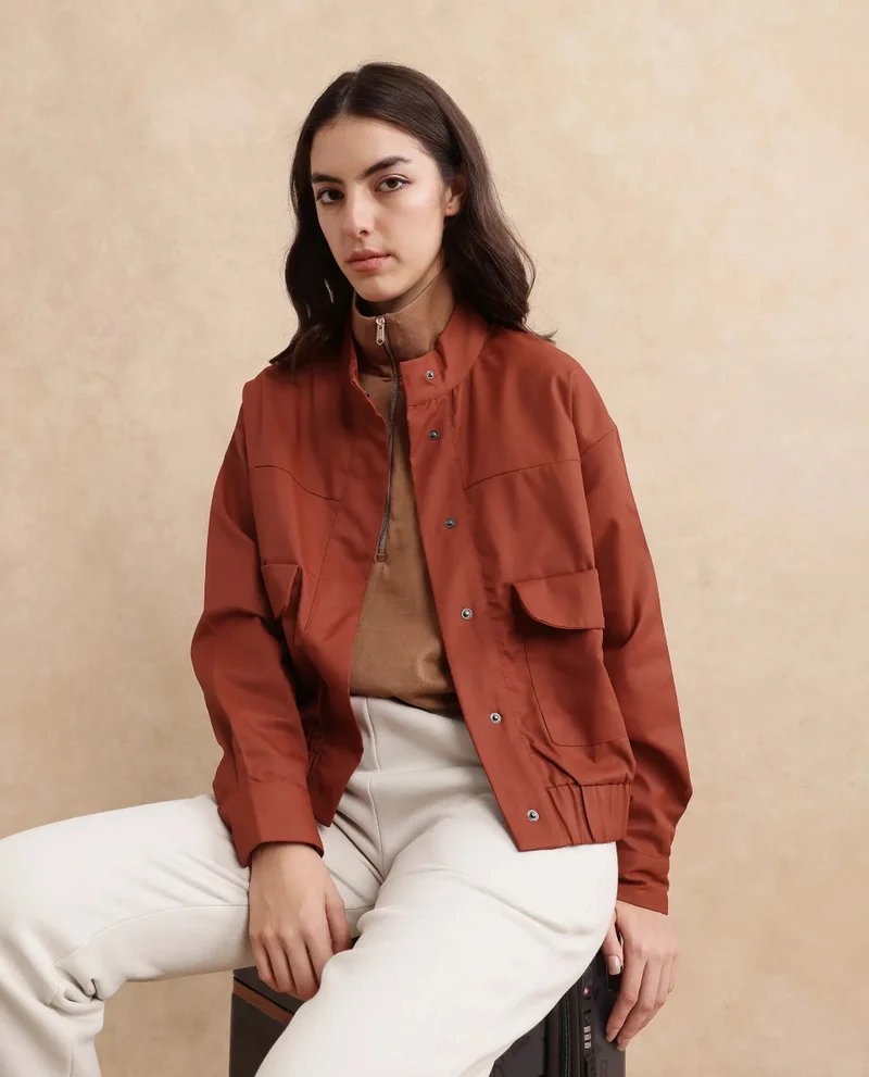 Rareism Rareism Women Rukks Rust Plain Jacket