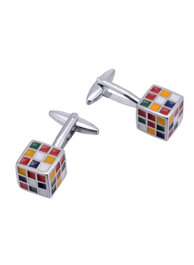 Jonwo Magic Cube Men Cufflinks Jewelry In Gift Box For French Shirt Stainless Steel Classic Tuxedo Unique Business Wedding - Image 3