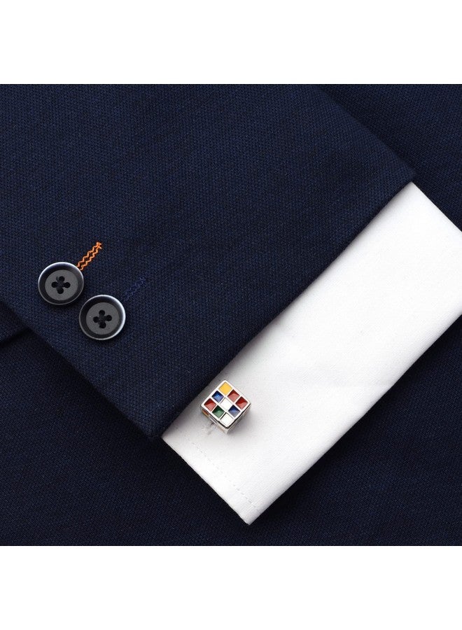 Jonwo Magic Cube Men Cufflinks Jewelry In Gift Box For French Shirt Stainless Steel Classic Tuxedo Unique Business Wedding - Image 2