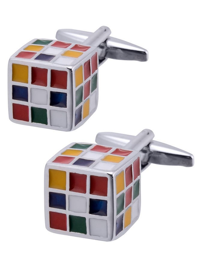 Jonwo Magic Cube Men Cufflinks Jewelry In Gift Box For French Shirt Stainless Steel Classic Tuxedo Unique Business Wedding - Image 1
