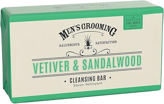 Scottish Fine Soaps Mens Grooming by The Scottish Fine Soaps Company Vetiver Sandalwood Body Bar 1 x 220g - Image 1