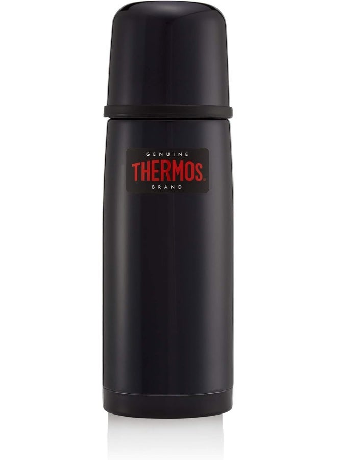 THERMOS STAINLESS STEEL VACUUM INSULATED STEEL FLASK 350 ML, FBB-350SBK, VACUUM FLASK, THERMAL FLASK, INSULATED WATER BOTTLE - Image 1