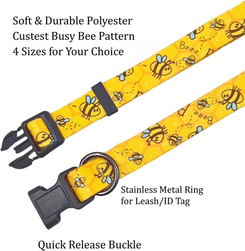 Ovale Dog Collar Leash Combo Set, Collar and 5 ft Matching Leash, for Large Dogs.(L, Golden Color) - Image 4