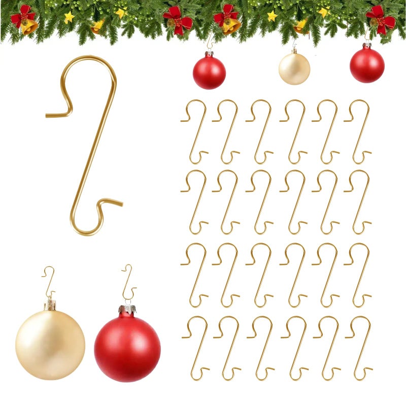 Naler Ornament Hooks Stainless Steel Sshaped Hangers for Party Decorations 120 Pack